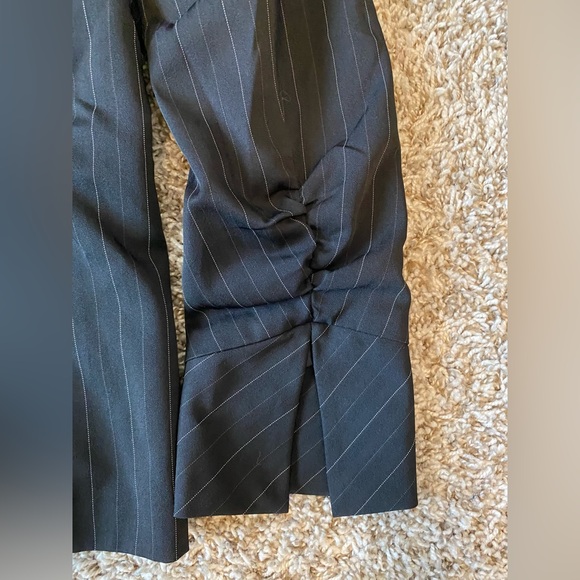 Bisou Bisou Black Pinstripe Blazer Size 16 - Picture 10 of 12
